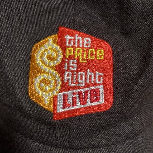 The Price Is Right Live Hat Ball Cap Adjustable Black Red Game Show Drew Carey - Picture 2 of 13